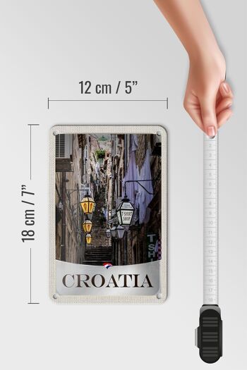 Panneau de voyage en étain, 12x18cm, lanterne de la vieille ville de croatie, pour escaliers 5