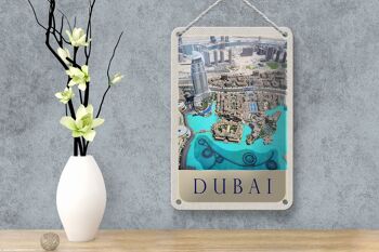 Panneau en étain voyage 12x18cm, vue sur la mer de grande hauteur de Dubaï 4