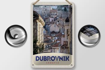Panneau de voyage en étain, 12x18cm, vue de Dubrovnik, croatie, panneau de ville 2