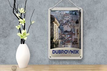 Panneau de voyage en étain, 12x18cm, vue de Dubrovnik, croatie, panneau de ville 4