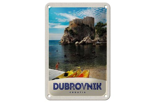 Blechschild Reise 12x18cm Dubrovnik Kroatien Meer Architektur Schild
