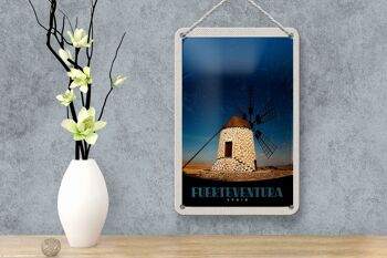 Panneau en étain voyage 12x18cm, décoration d'éolienne Fuerteventura espagne 4