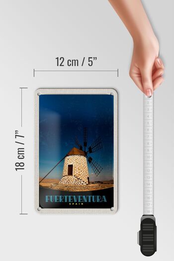 Panneau en étain voyage 12x18cm, décoration d'éolienne Fuerteventura espagne 5