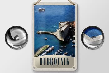 Signe de voyage en étain 12x18cm, décoration de tour de mer de Dubrovnik, croatie 2