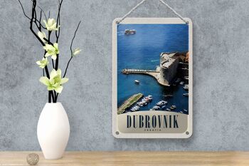 Signe de voyage en étain 12x18cm, décoration de tour de mer de Dubrovnik, croatie 4