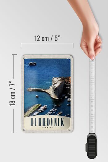 Signe de voyage en étain 12x18cm, décoration de tour de mer de Dubrovnik, croatie 5