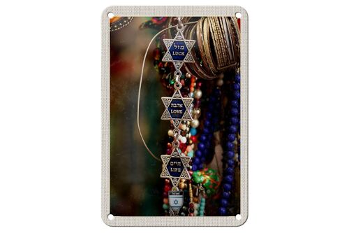 Blechschild Reise 12x18cm Ketten Deko Schmuck Israel Glauben Schild