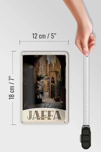 Panneau de voyage en étain, 12x18cm, Jaffa, Jérusalem, israël, panneau de chemin de la ville 5