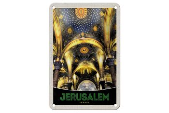 Panneau de voyage en étain 12x18cm, décoration intérieure du Temple de jérusalem et d'israël 1