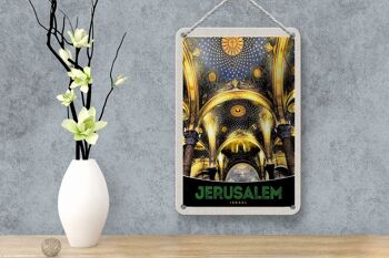 Panneau de voyage en étain 12x18cm, décoration intérieure du Temple de jérusalem et d'israël 4
