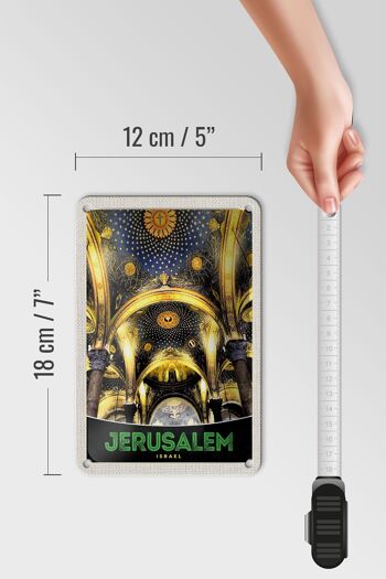 Panneau de voyage en étain 12x18cm, décoration intérieure du Temple de jérusalem et d'israël 5