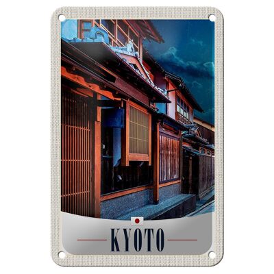 Signe de voyage en étain, 12x18cm, Kyoto, japon, asie, ville, signe de vacances