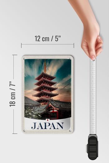 Panneau de voyage en étain 12x18cm, panneau de construction traditionnel du japon et de l'asie 5
