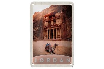 Panneau de voyage en étain 12x18cm, décoration du désert, Architecture de chameau de jordanie 1