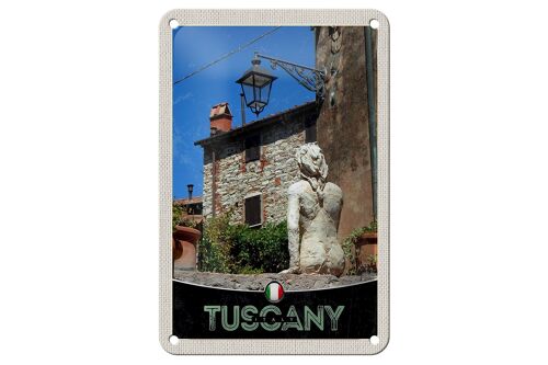 Blechschild Reise 12x18cm Toskana Italien Frauenskulptur Dekoration