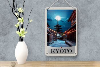Panneau de voyage en étain 12x18cm, décoration de soirée du centre-ville de Kyoto au japon 4