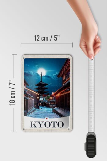 Panneau de voyage en étain 12x18cm, décoration de soirée du centre-ville de Kyoto au japon 5