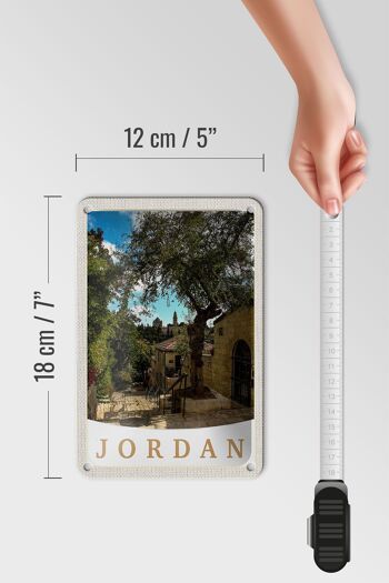 Signe en étain de voyage 12x18cm, décoration naturelle de vacances en jordanie, signe d'arbres 5
