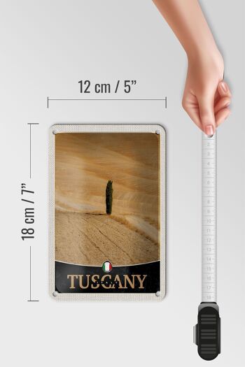 Signe de voyage en étain, 12x18cm, toscane, italie, arbre du désert, signe de sable 5