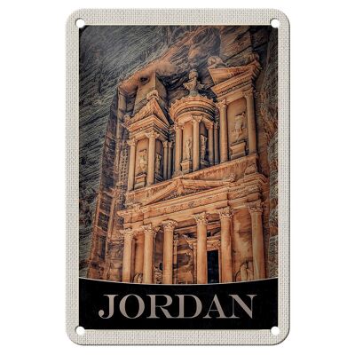 Targa in metallo da viaggio 12x18 cm Decorazione architettura medievale Giordania