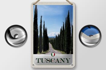 Panneau de voyage en étain, 12x18cm, toscane, italie, Avenue Way 2