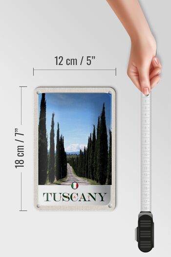 Panneau de voyage en étain, 12x18cm, toscane, italie, Avenue Way 5
