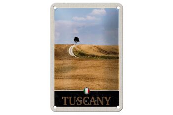 Panneau de voyage en étain, 12x18cm, toscane, italie, champ, prairie, panneau naturel 1