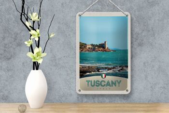 Panneau de voyage en étain, 12x18cm, toscane, italie, mer, plage, maison 4