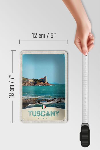 Panneau de voyage en étain, 12x18cm, toscane, italie, mer, plage, maison 5