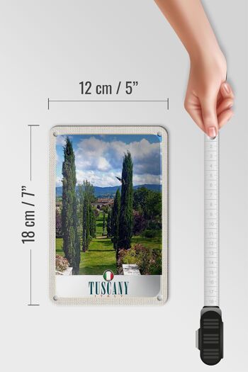Signe en étain voyage 12x18cm, toscane italie, décoration d'arbres naturels 5