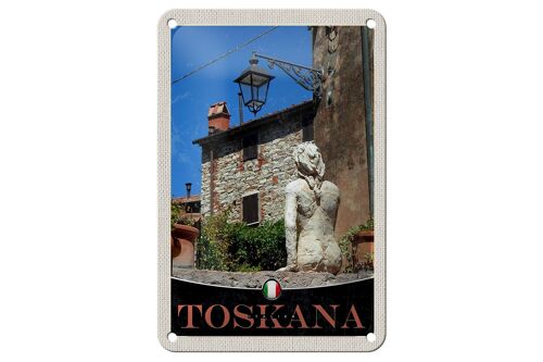 Blechschild Reise 12x18cm Toskana Italien Architektur Dekoration