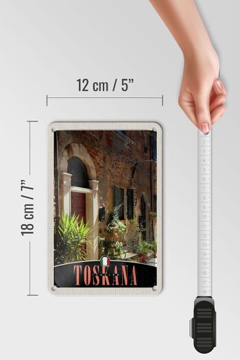 Panneau de voyage en étain 12x18cm, toscane, italie, bâtiment, décoration naturelle 5