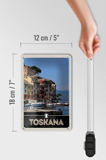 Panneau de voyage en étain 12x18cm, toscane, italie, bâtiment, décoration de mer 5
