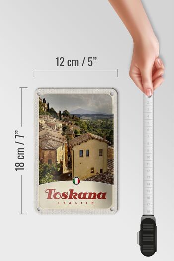 Signe de voyage en étain 12x18cm, décoration de maisons d'arbres toscane italie 5