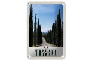 Panneau de voyage en étain, 12x18cm, toscane, italie, arbres, prairie, Nature 1