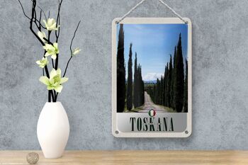 Panneau de voyage en étain, 12x18cm, toscane, italie, arbres, prairie, Nature 4
