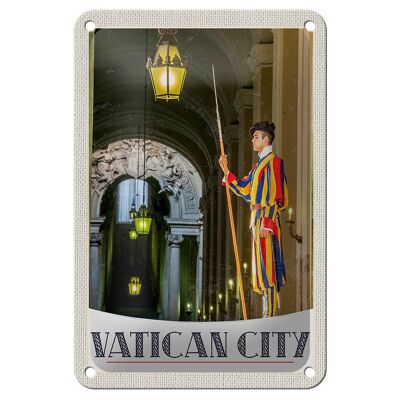 Targa in metallo da viaggio 12x18 cm Decorazione guardia di sicurezza della Chiesa della Città del Vaticano