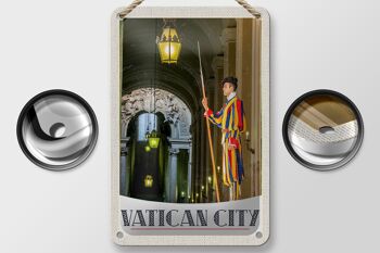 Panneau de voyage en étain 12x18cm, décoration de garde de sécurité de l'église de la ville du Vatican 2