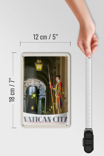 Panneau de voyage en étain 12x18cm, décoration de garde de sécurité de l'église de la ville du Vatican 5