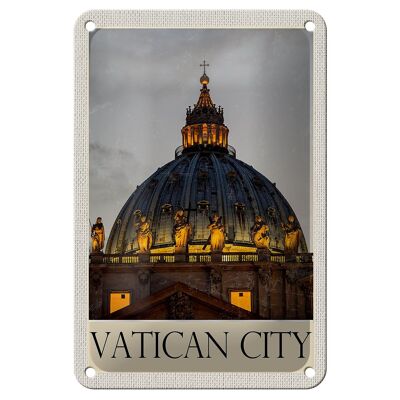 Letrero de chapa de viaje, 12x18cm, arquitectura del Vaticano, señal navideña de iglesia