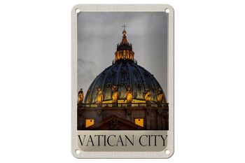 Panneau de voyage en étain, 12x18cm, Architecture du Vatican, église, signe de vacances 1