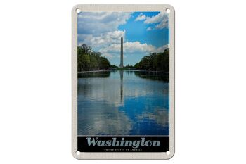 Panneau de voyage en étain, 12x18cm, Washington, USA, Amérique, Poromac 1