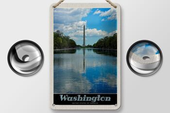 Panneau de voyage en étain, 12x18cm, Washington, USA, Amérique, Poromac 2