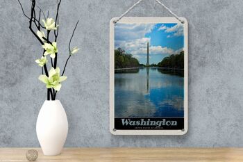 Panneau de voyage en étain, 12x18cm, Washington, USA, Amérique, Poromac 4