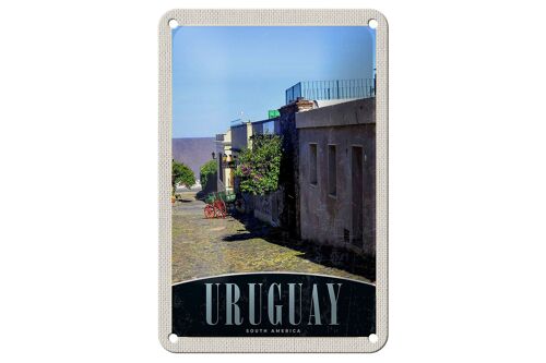 Blechschild Reise 12x18cm Uruguay Süd Amerika Stadt Urlaub Schild