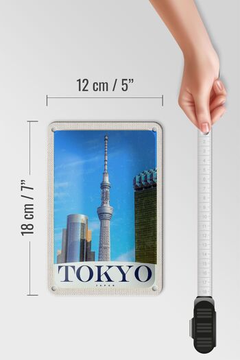 Panneau de voyage en étain 12x18cm, décoration asiatique de grande hauteur de la ville de Tokyo 5