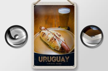 Panneau de voyage en étain 12x18cm, signe alimentaire typique de l'uruguay et de l'amérique du sud 2