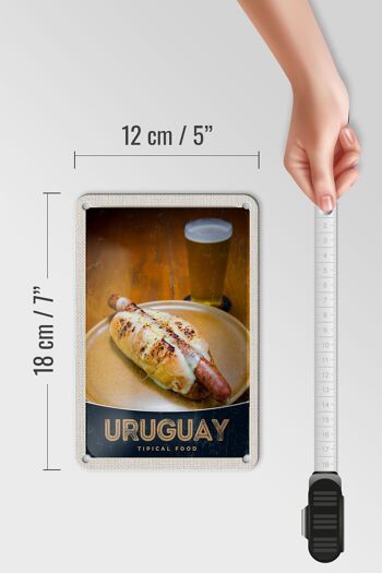 Panneau de voyage en étain 12x18cm, signe alimentaire typique de l'uruguay et de l'amérique du sud 5