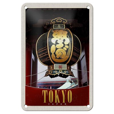 Targa in metallo da viaggio 12x18 cm Tokyo Giappone Asia Tradizione Vacanza Segno