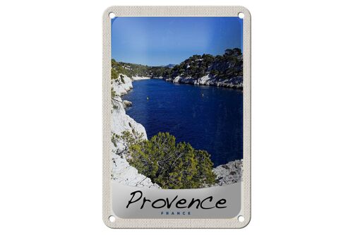 Blechschild Reise 12x18cm Provence Frankreich Meer Gebirge Schild